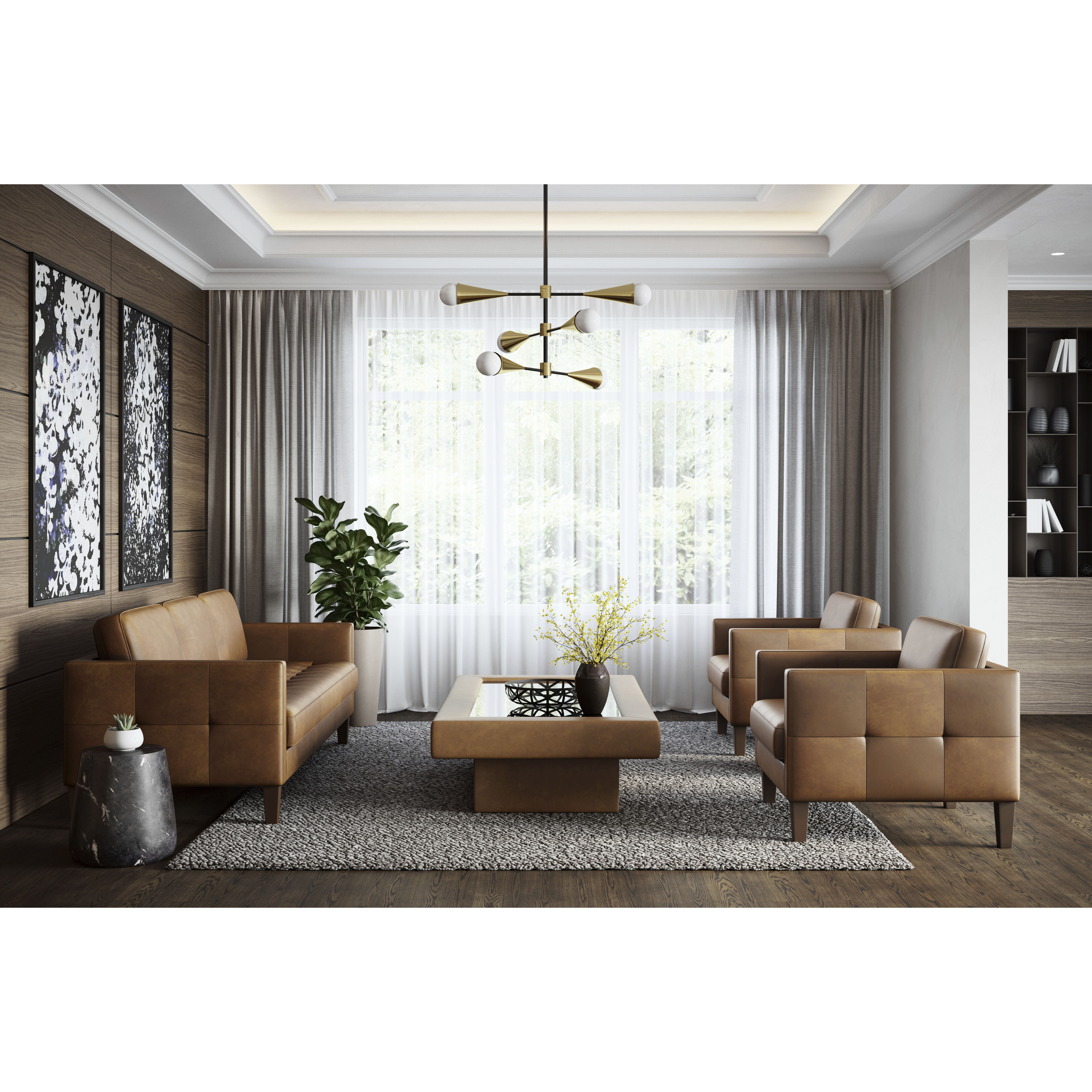 Aries 16 X 15 inch Marble Look / Black Outdoor End Table